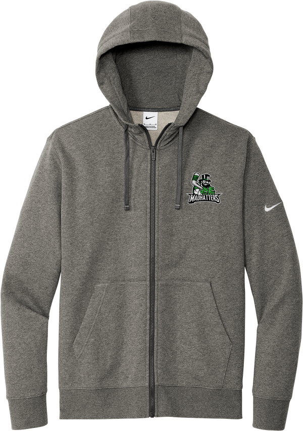 Atlanta Madhatters Nike Club Fleece Sleeve Swoosh Full-Zip Hoodie