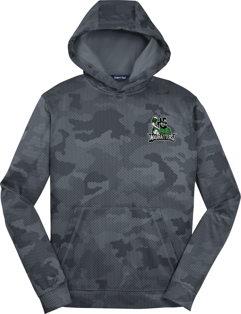 Atlanta Madhatters Youth Sport-Wick CamoHex Fleece Hooded Pullover